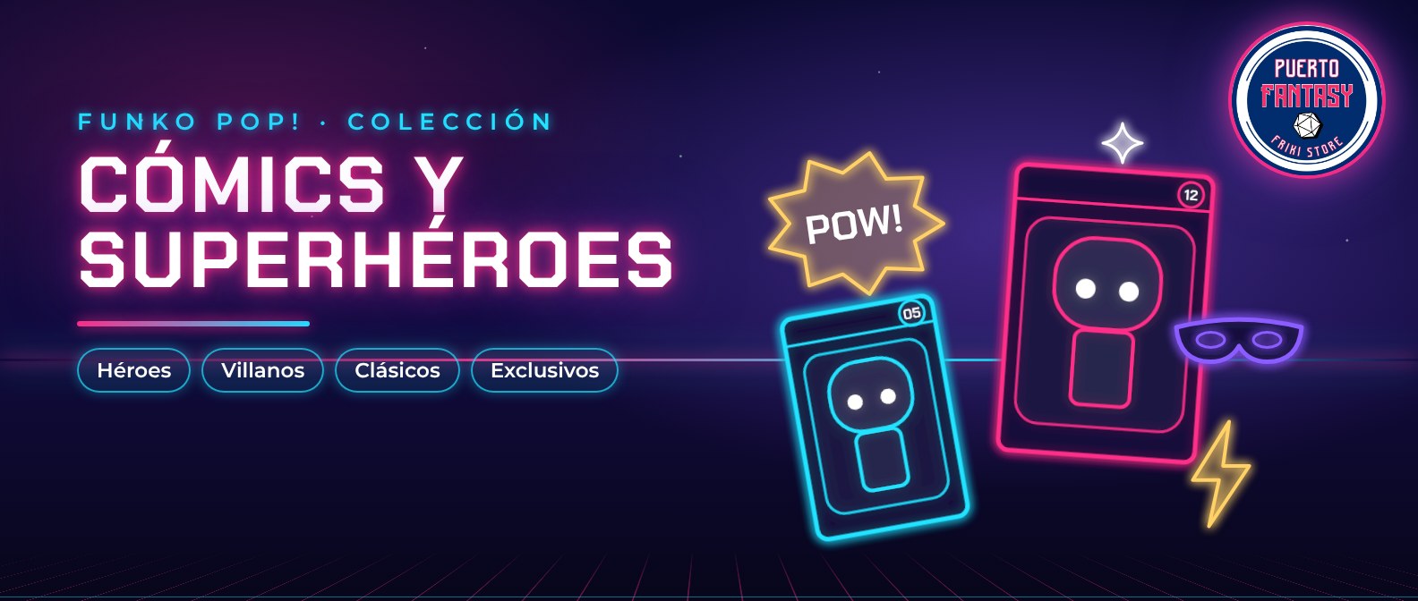 Banner Funko POP! Cómics y Superhéroes - Puerto Fantasy