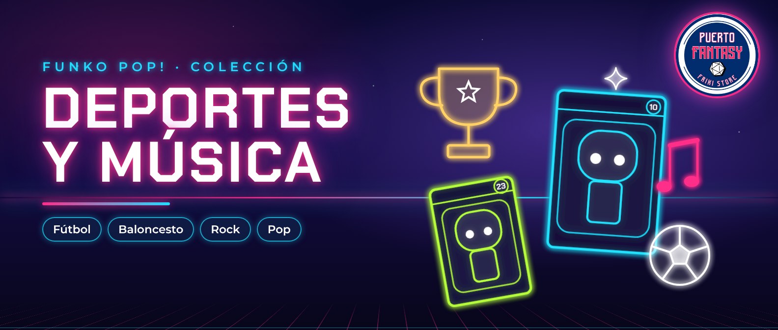 Banner Funko POP! Deportes y Música - Puerto Fantasy