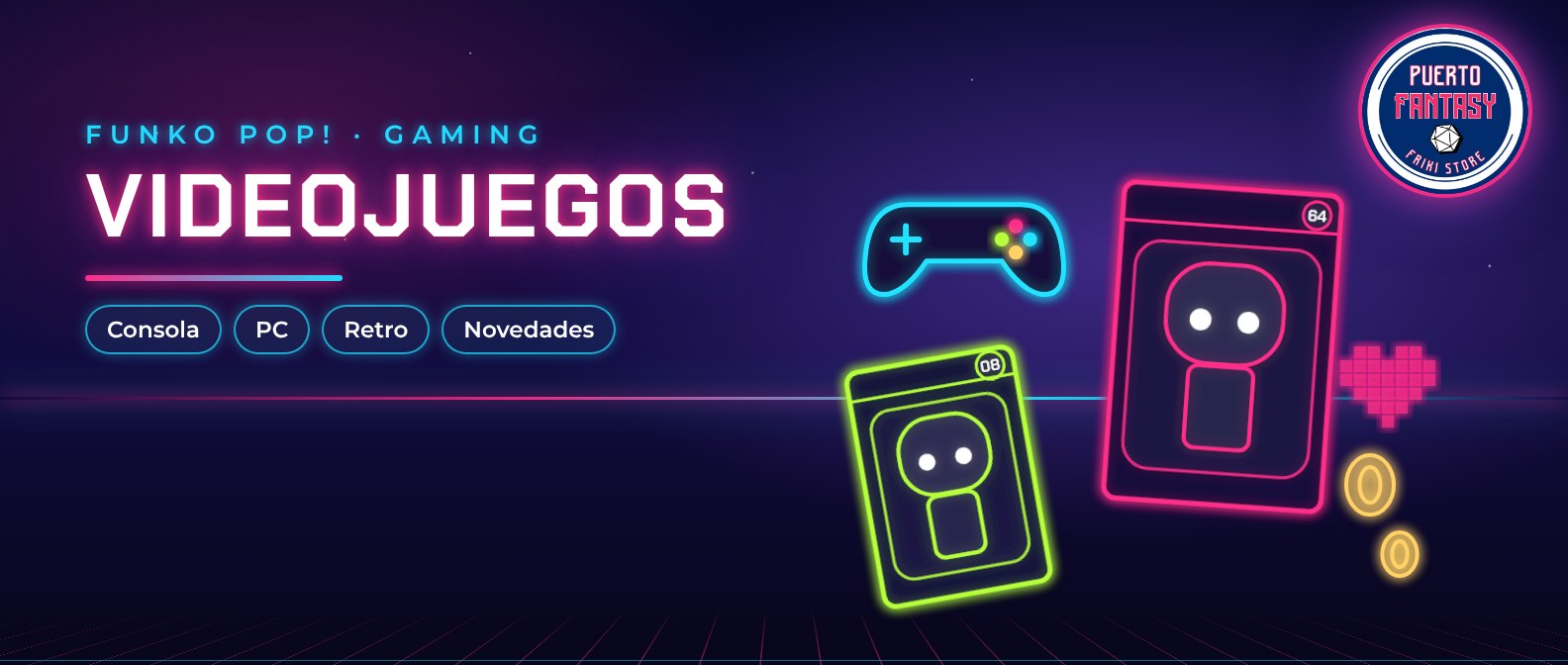 Banner Funko POP! Videojuegos (Gaming) - Puerto Fantasy